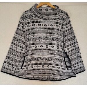 T‎ by Talbots Womens Top Shirt Plus Size 3X Aztec 3/4 Sleeve Sweatshirt 1261